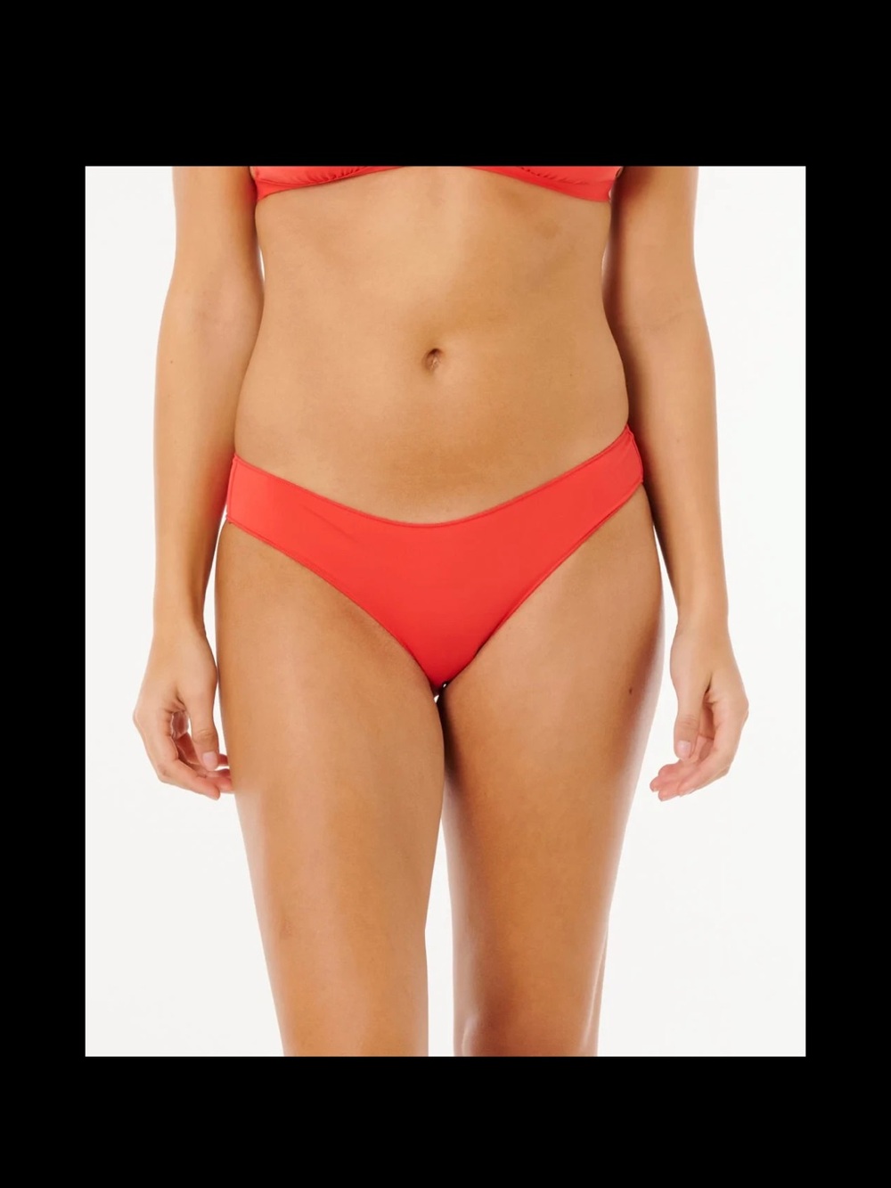 RIP CURL CLASSIC SURF CHEEKY COVERAGE BIKINI BOTTOM - RED